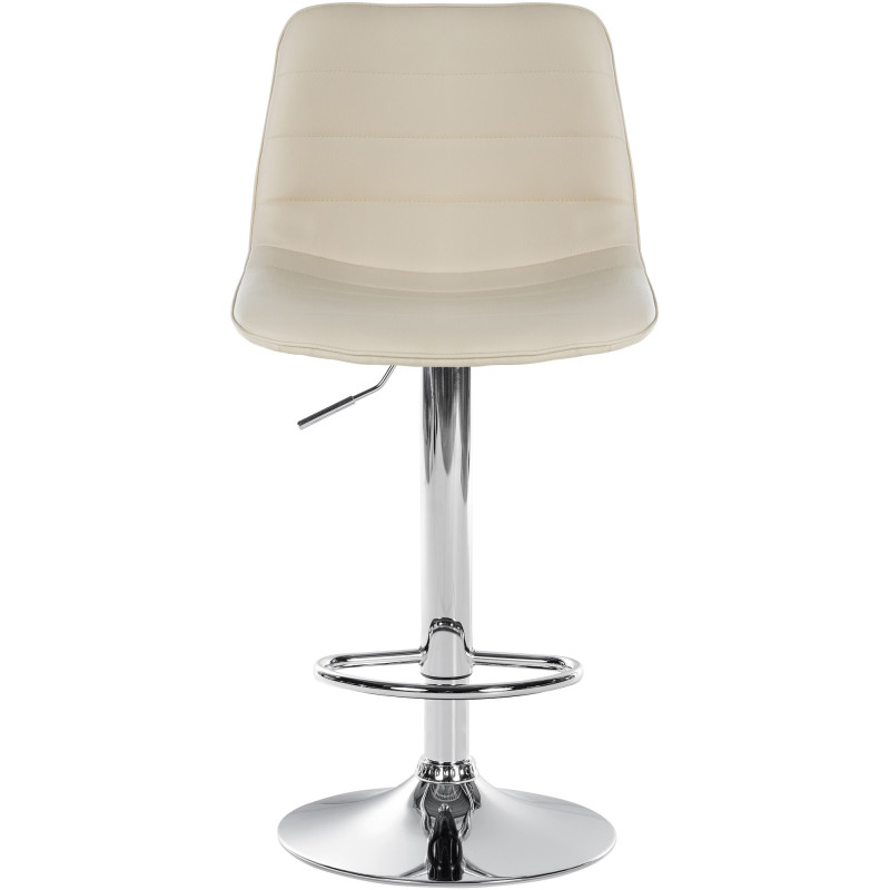 Set di 2 sgabelli da bar Lex in similpelle, crema