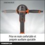 Meuleuse d'angle sans fil 20V Ø115mm + démarrage progressif - DUAL POWER POWDP35100 - Livrée sans batterie ni chargeur