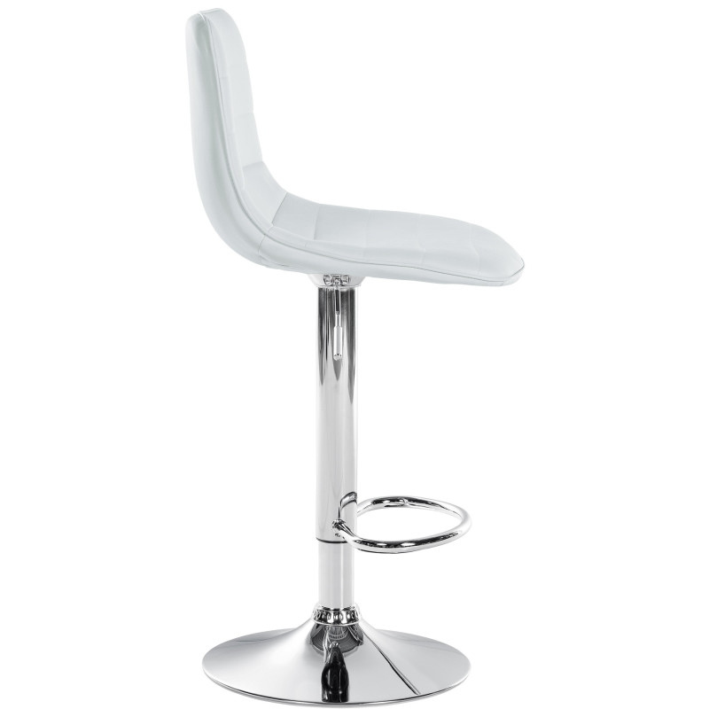 Set di 2 sgabelli da bar Lex, similpelle, bianco