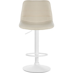 Conjunto de 2 banquetas Lex, em couro sintético, tamanho W, cor creme.