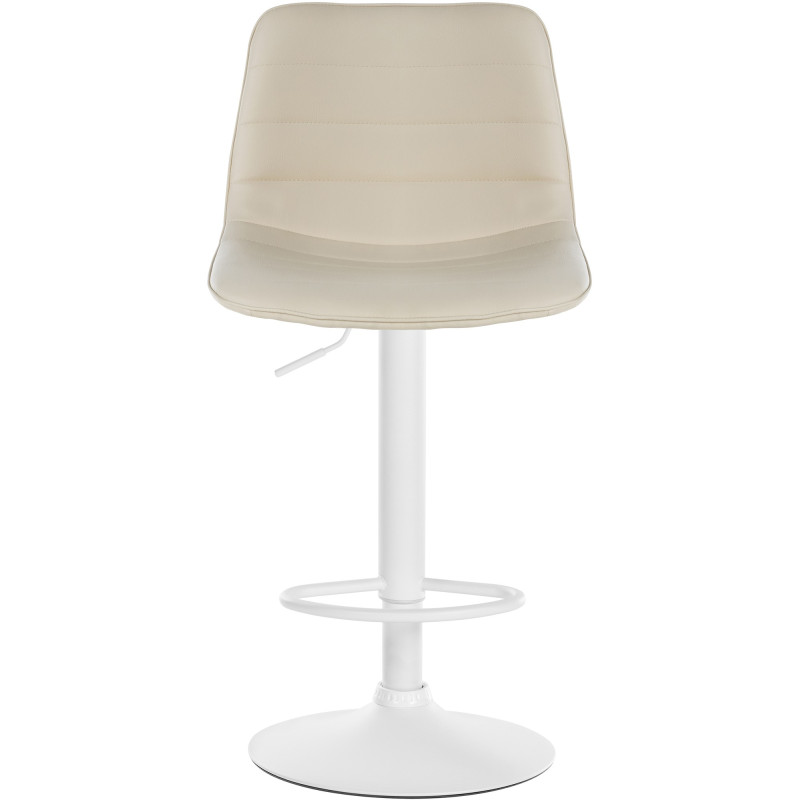 Set di 2 sgabelli da bar Lex, similpelle, W, crema