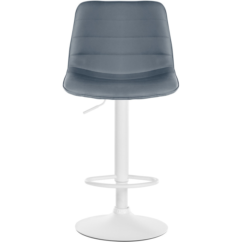 Set di 2 sgabelli da bar Lex in similpelle W grigio