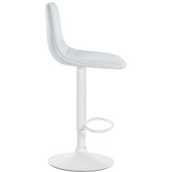 Conjunto de 2 banquetas Lex, em couro sintético, brancas.