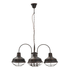 PLAFONNIER BRONKS 4 LUMIÈRES CM 80X80X40 (chaîne cm 80)