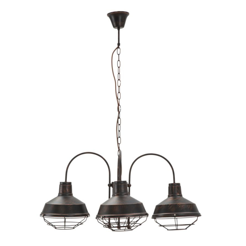 PLAFONNIER BRONKS 4 LUMIÈRES CM 80X80X40 (chaîne cm 80)