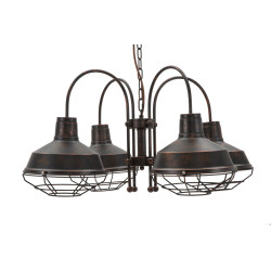 PLAFONNIER BRONKS 4 LUMIÈRES CM 80X80X40 (chaîne cm 80)