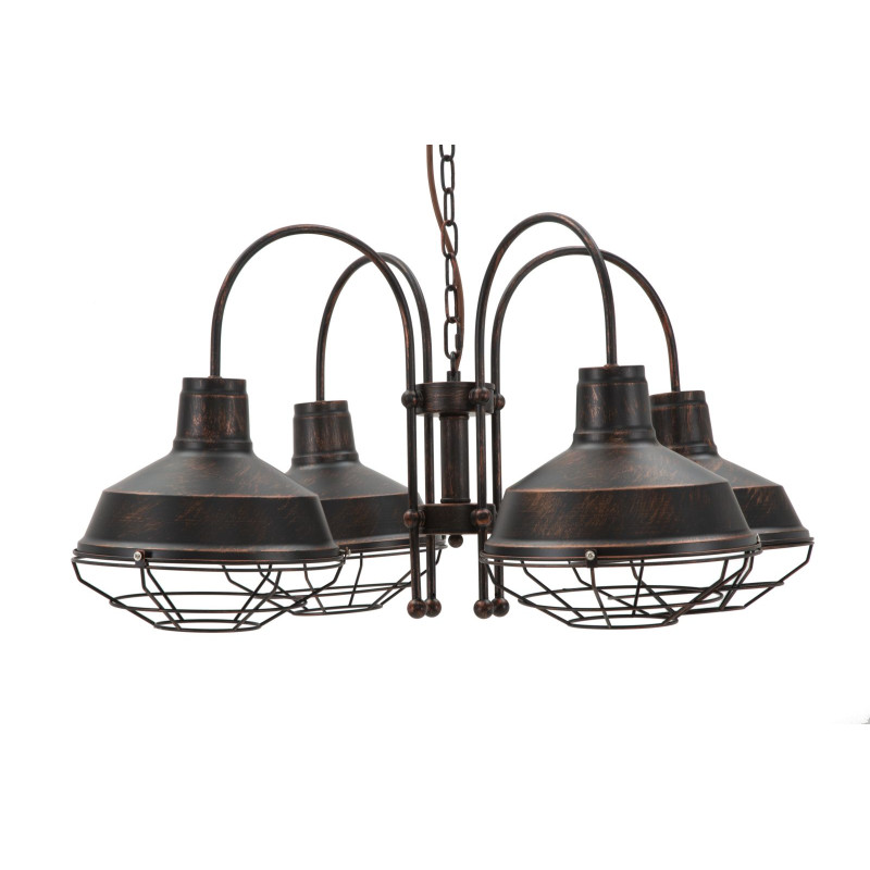 PLAFONNIER BRONKS 4 LUMIÈRES CM 80X80X40 (chaîne cm 80)