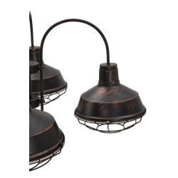 PLAFONNIER BRONKS 4 LUMIÈRES CM 80X80X40 (chaîne cm 80)