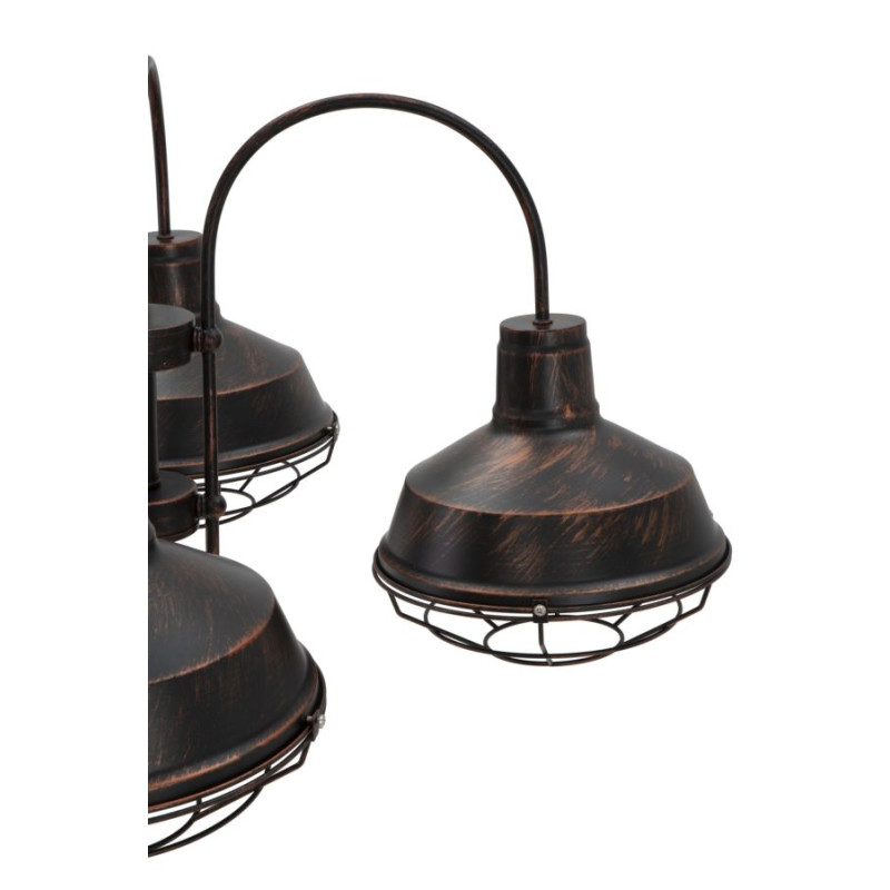 PLAFONNIER BRONKS 4 LUMIÈRES CM 80X80X40 (chaîne cm 80)