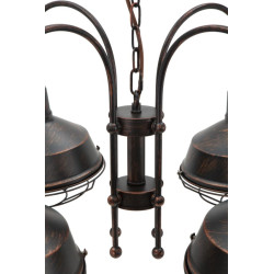 PLAFONNIER BRONKS 4 LUMIÈRES CM 80X80X40 (chaîne cm 80)