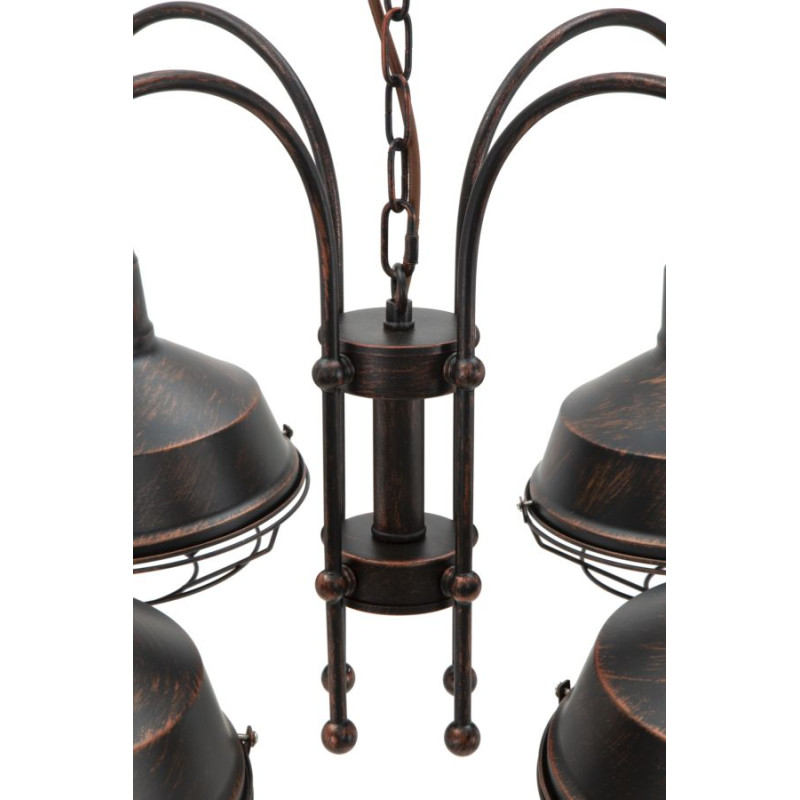 PLAFONNIER BRONKS 4 LUMIÈRES CM 80X80X40 (chaîne cm 80)