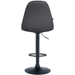 Tabouret de bar Elmore, similicuir, noir