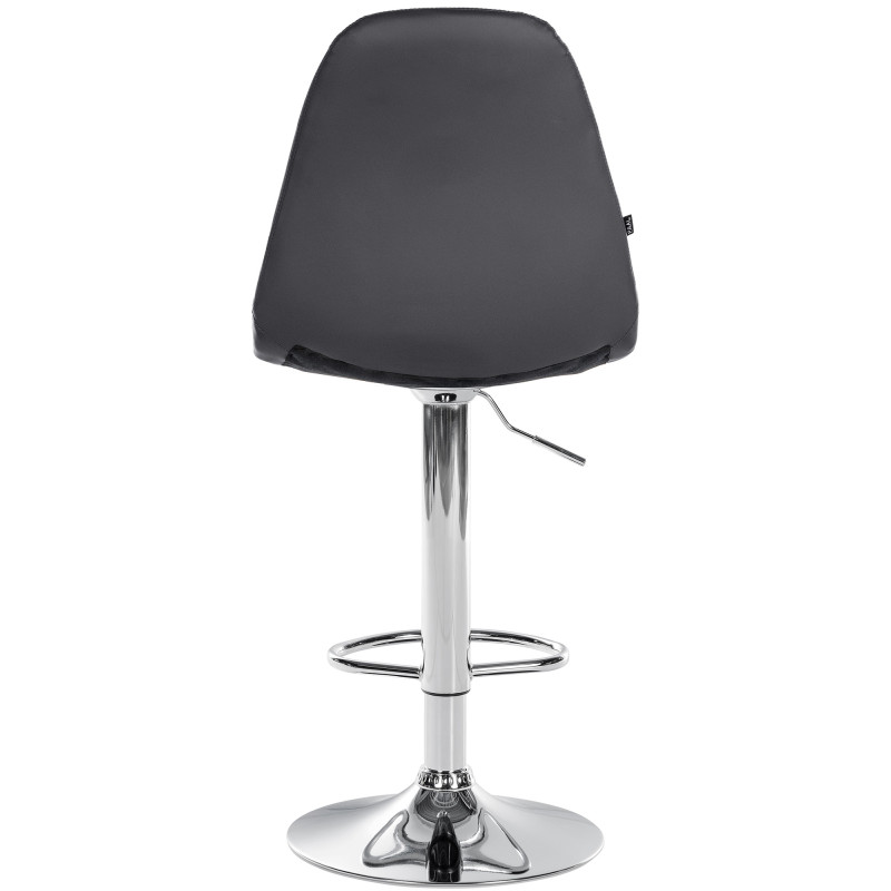 Tabouret de bar Elmore, similicuir, C, noir