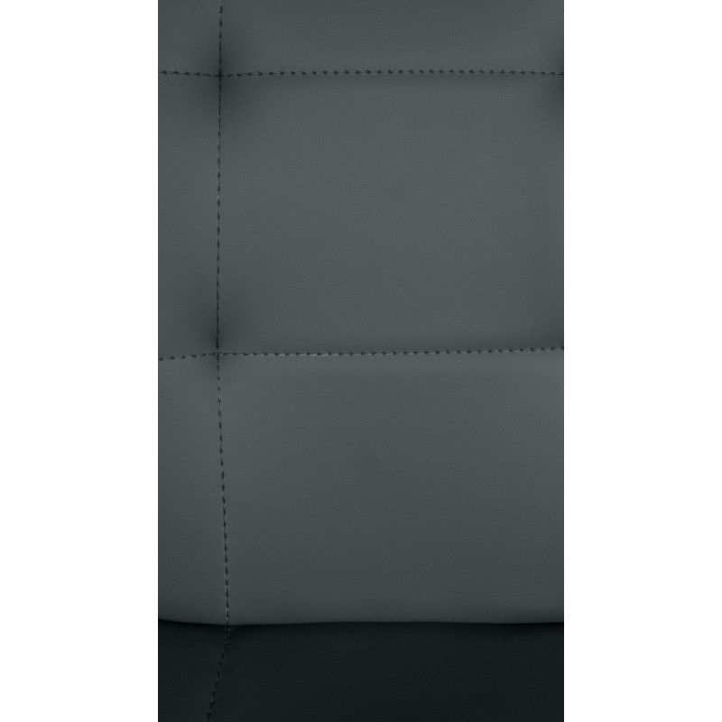 Taburete de bar Elmore, imitación de cuero, gris