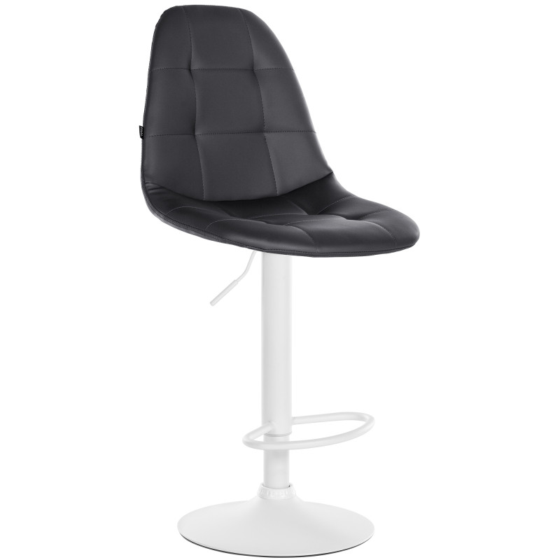 Tabouret de bar Elmore, similicuir, noir