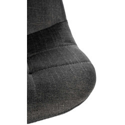 Taburete de bar Elmore, tela B, gris oscuro