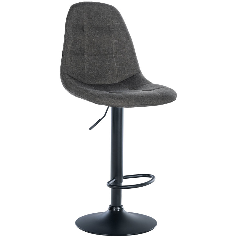 Tabouret de bar Elmore, tissu B, gris foncé