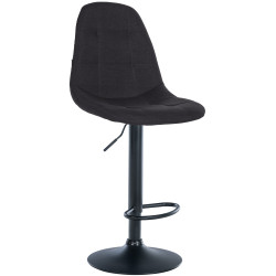 Tabouret de bar Elmore, tissu B, noir