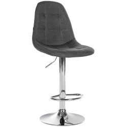 Tabouret de bar Elmore, tissu C, gris foncé