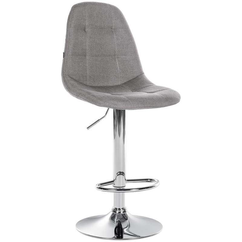 Tabouret de bar Elmore, tissu C, gris
