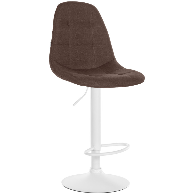 Tabouret de bar Elmore, en tissu, marron