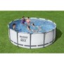 Kit Piscine hors sol tubulaire BESTWAY Steel Pro Max - 396 x 122 cm - Ronde (Livrée avec pompe de filtration, échelle + bâche)