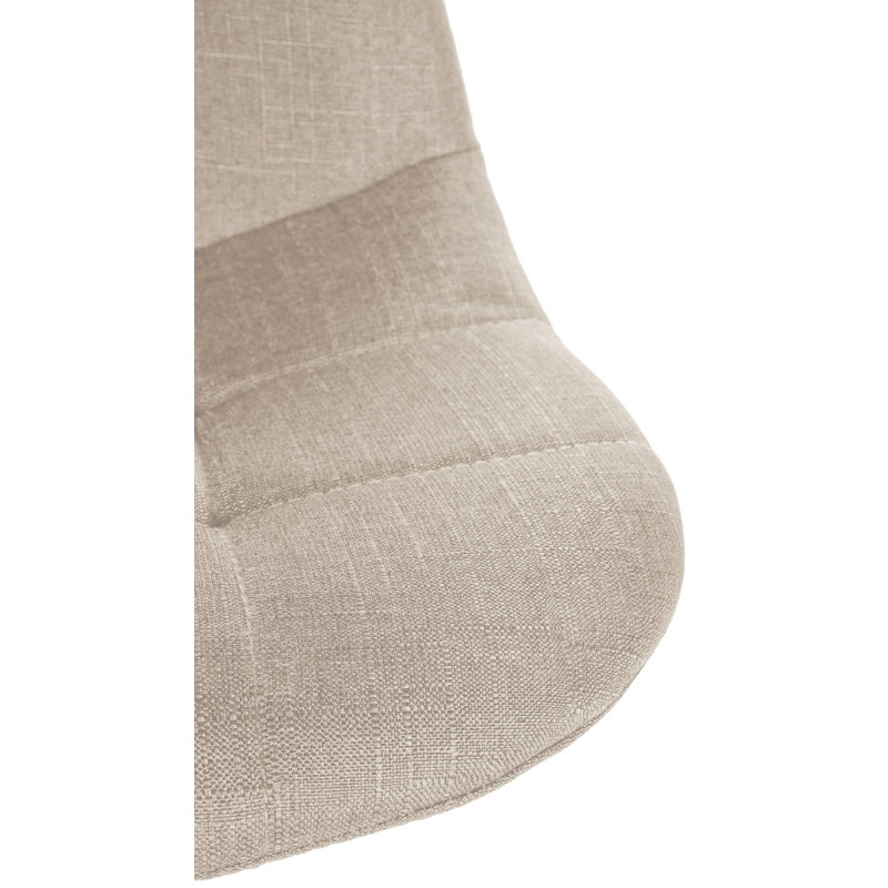 Tabouret de bar Elmore, tissu W, crème