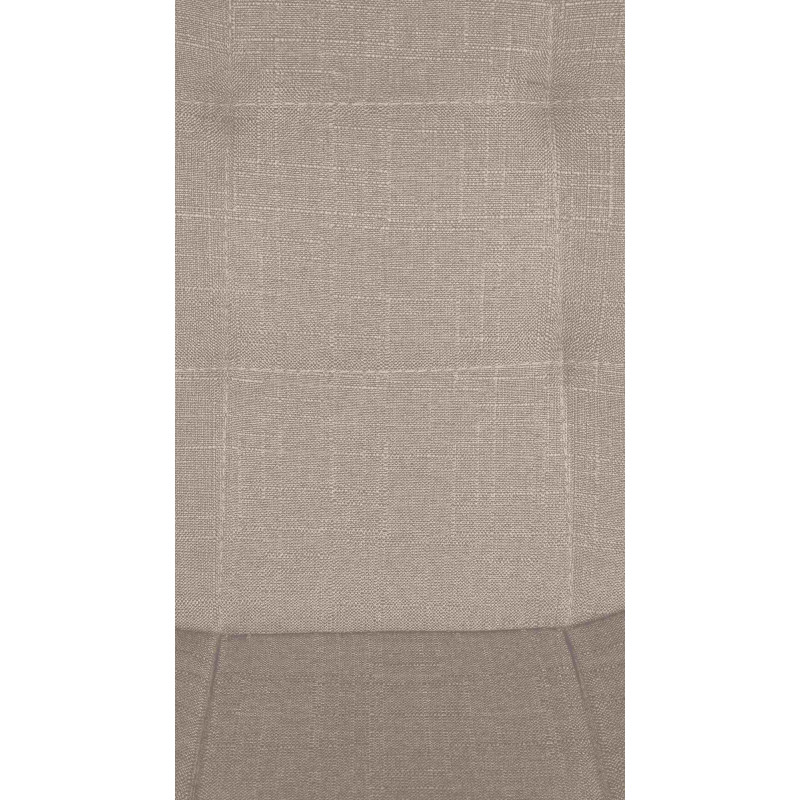 Banqueta de bar Elmore, estofada em tecido, cor creme.