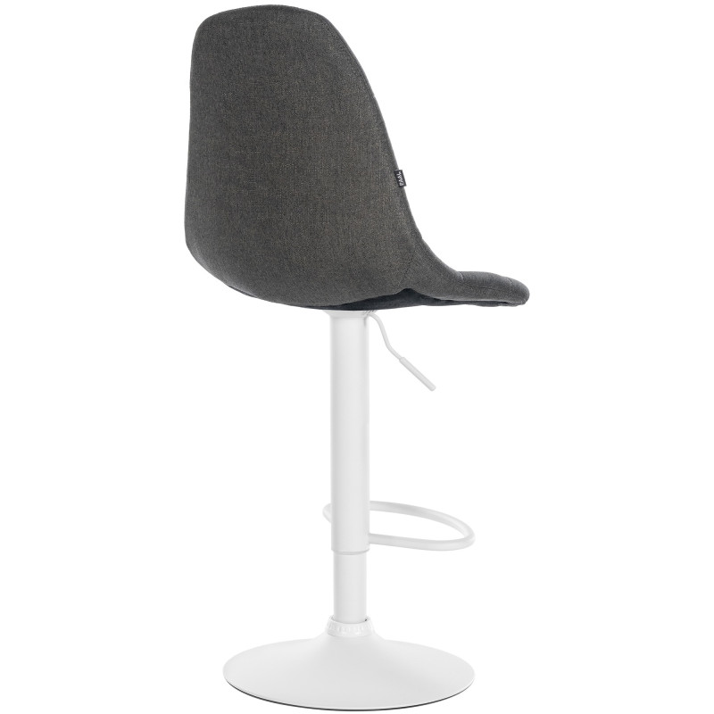 Tabouret de bar Elmore, tissu W, gris foncé