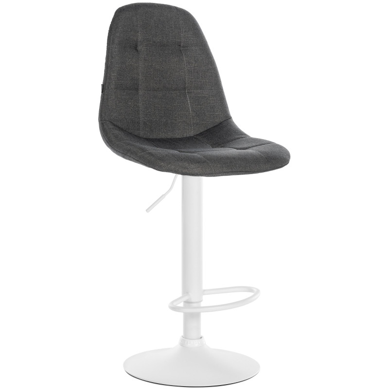 Tabouret de bar Elmore, tissu W, gris foncé