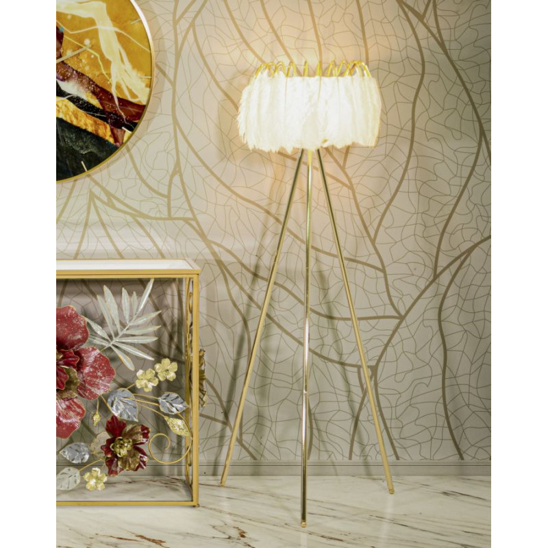 LAMPADAIRE SUR PIED PLUMES CM Ø 46X147