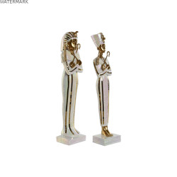 Figurine Décorative Home ESPRIT Blanc Doré Résine Oriental Égyptien 10 x 9 x 52 cm (2 Unités)