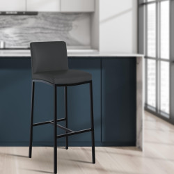 Sgabello da bar Freeport in similpelle B grigio scuro