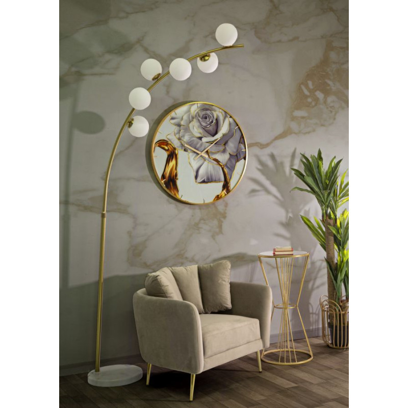 LAMPADAIRE GLAMY ARC 6 LUCI CM 130X45X220-246