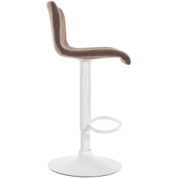 Tabouret de bar Hoover, en tissu, marron