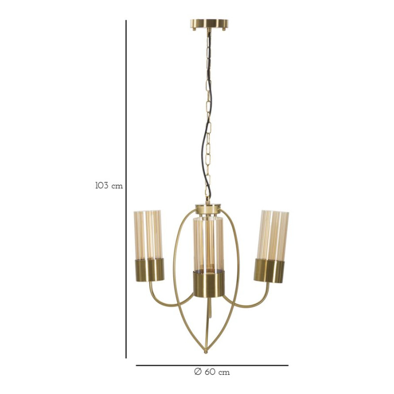 PLAFONNIER VERSAILLES 3 LUMIÈRES CM Ø 60X103
