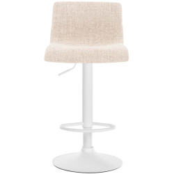 Tabouret de bar Hoover, tissu W, crème