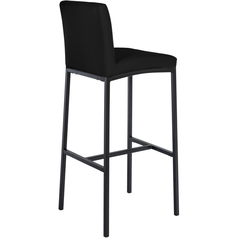 Taburete de bar Freeport, imitación de cuero, negro
