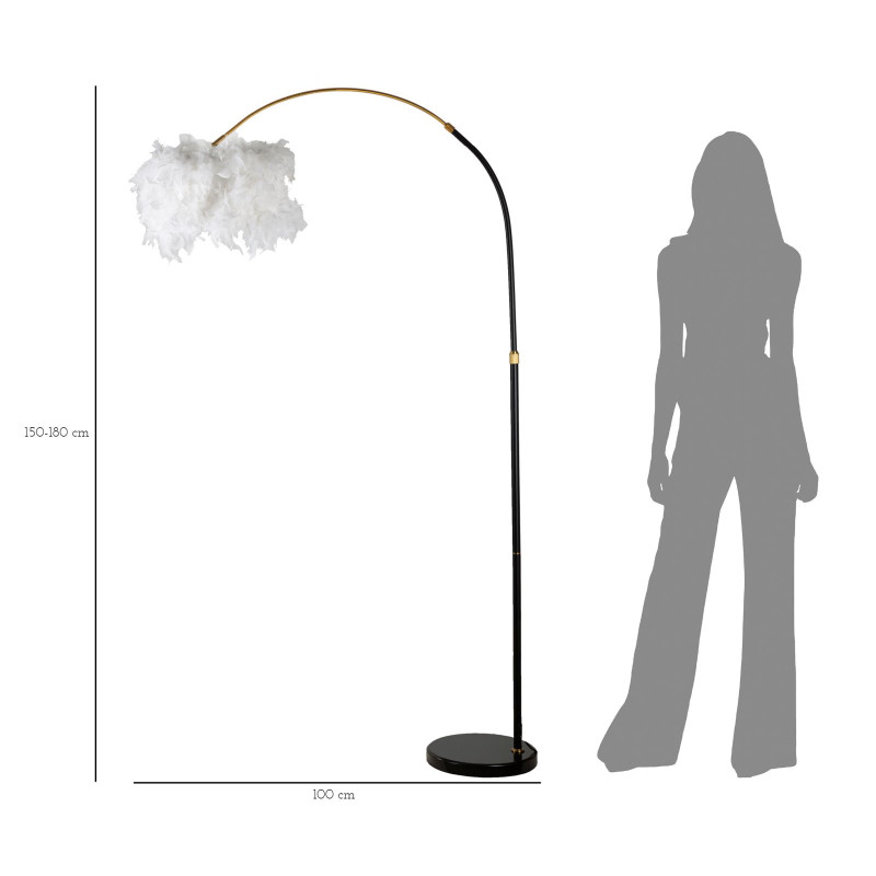 LAMPADAIRE ARC PLUR CM 100X150-180