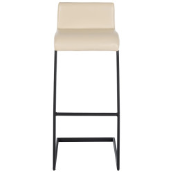 Set di 2 sgabelli da bar Newport B, similpelle, crema