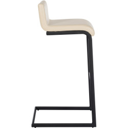 Conjunto de 2 banquetas de bar Newport B, em couro sintético, cor creme.