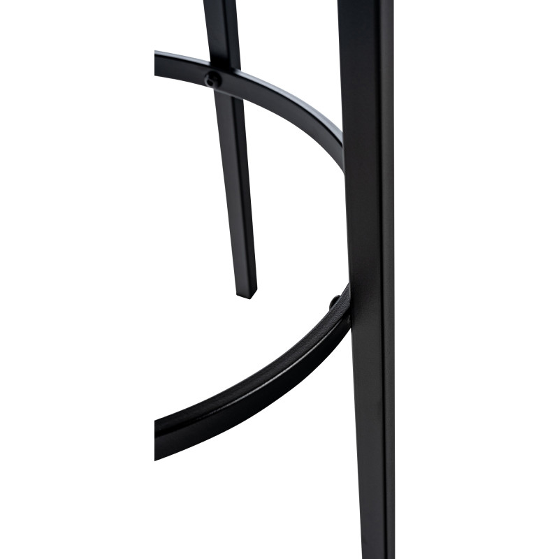 Tabouret de bar Kamari, similicuir, crème