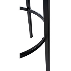 Tabouret de bar Kamari en velours noir