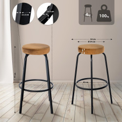 Sgabello da bar in velluto Kamari, caffè