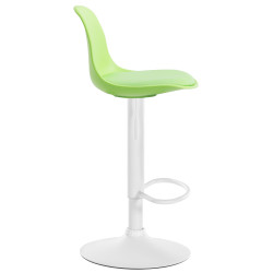 Taburete de bar Kiel de piel sintética blanca y verde