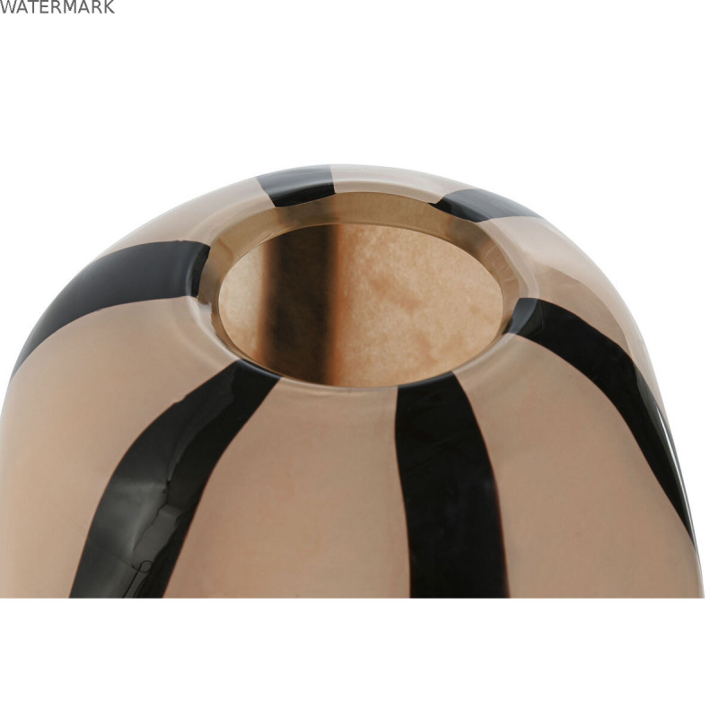 Vase Home ESPRIT Noir Crème Verre Moderne 21 x 21 x 16,3 cm
