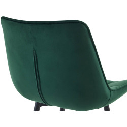 Juego de 2 taburetes de bar Dartford de terciopelo, verdes