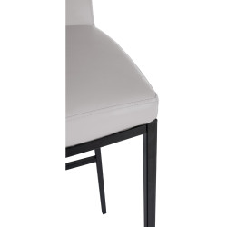 Taburete de bar Freeport, imitación piel, blanco