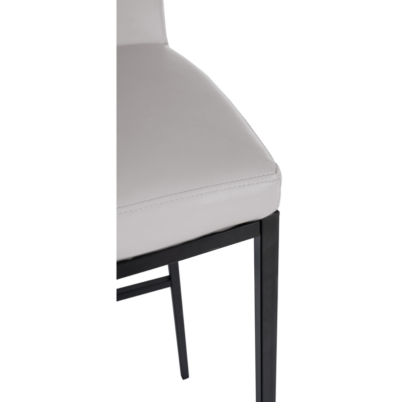 Taburete de bar Freeport, imitación piel, blanco