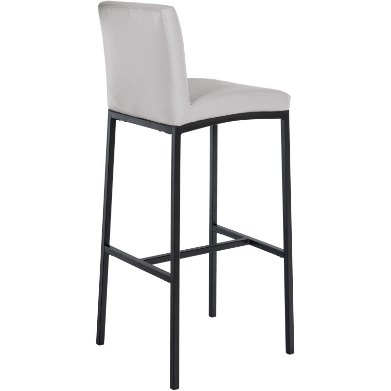 Taburete de bar Freeport, imitación piel, blanco